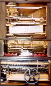 Interior view of early Weber Otero Orchestrion.