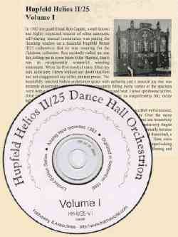 Illustration of the Hupfeld Helios II/25 CD Album and Compact Disk.