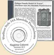 Illustration of the Wurlitzer 34A Mandolin PianOrchestra CD Album and Compact Disk.